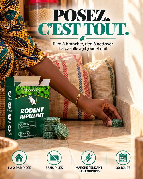 Pastilles Répulsives Anti-Souris & Rats — Sans Poison