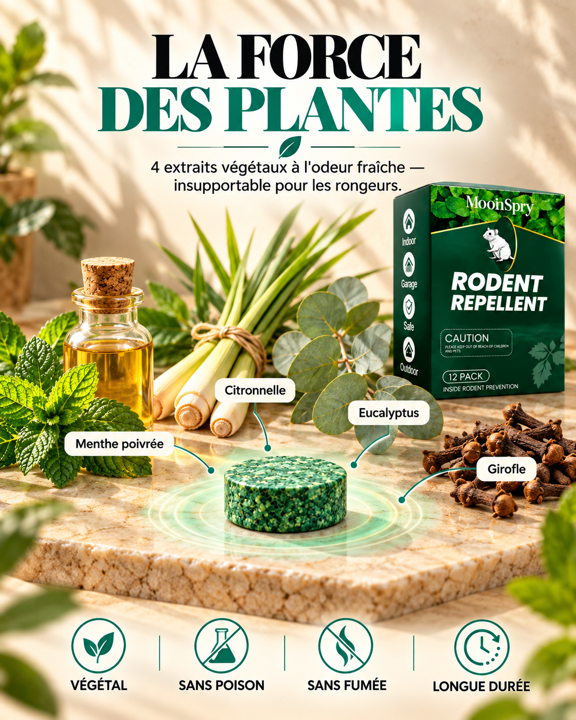 Pastilles Répulsives Anti-Souris & Rats — Sans Poison