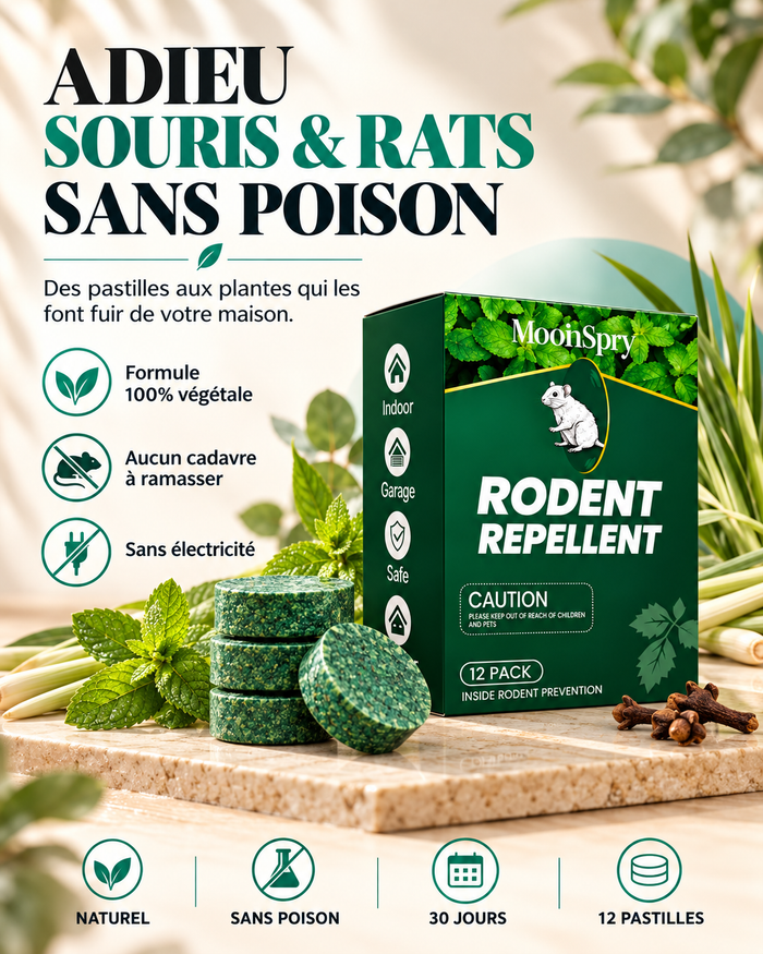 Pastilles Répulsives Anti-Souris & Rats — Sans Poison